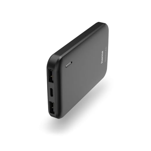 Hama Powerbank Pocket 5 5000mAh (externer Akku mit 2X USB A, Power Pack Zertifiziert, LED Anzeige, Akku Pack Handy Zubehör, Tablet, Bluetooth Box etc., tragbares Ladegerät klein) anthrazit
