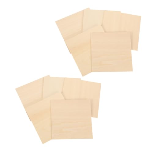 Ipetboom 10 piezas Tablas de Madera de sin Terminar para Manualidades Lijadas y Lisas Planchas Naturales para Pintar Grabar y Bricolaje Resistentes y Fáciles de Usar