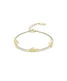 Lacoste Crocodile - Cord and Chain Bracelet for Women - Stainless Steel Jewelry, Adjustable Design - Iconic Style, Striking Collection - Gift for Her