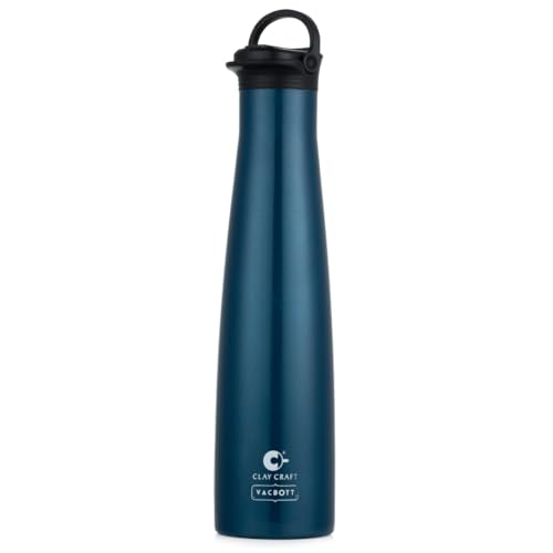Image of CLAY CRAFT VACBOTT Vega Double Walled|18 Hours Hot and 24 Hours Cold Water Bottle Vacuum Insulated|Flask Bottle 650ml|Steel Bottles for Travelling|BPA-Free|BIS Certified|1Year Limited Warranty