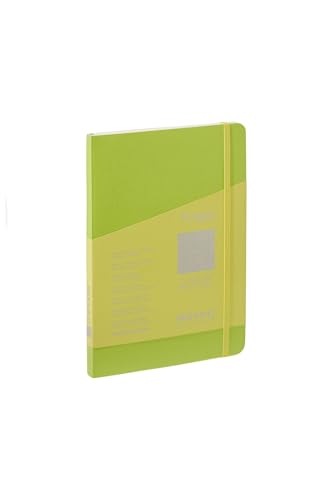 Cahier relié Fabriano Ecoqua Plus format A5 graphique vert citron pour notes - 2