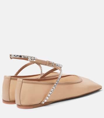 Women's Ballet Flats Ankle Strap Ballerina Flats Rhinestone Lace Up Square Toe Gliter Loafers Dressy Casual Flats for Wedding Party3