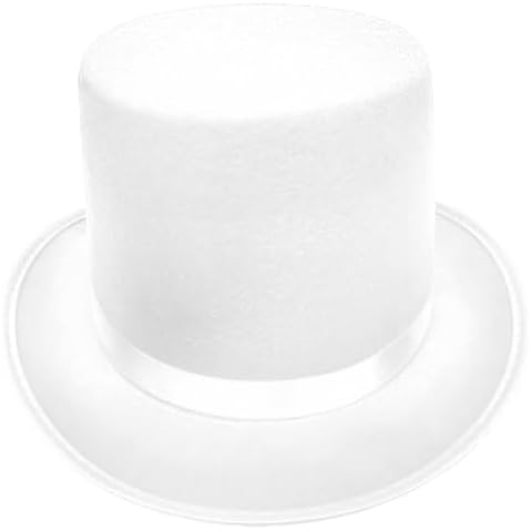 Muloo Roll Brims Tall Top Hat for Adult Bowlers Hat Magicians Hat Halloween Party Hat Cosplay Costume Stage Show Headwear Cover