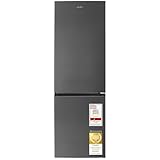 Exquisit Kühl-Gefrierkombination Inoxlook | 186 x 60 cm | no frost | freistehend | 400 l, D, 37 dB | 4★ Gefrierfach, LED, digital, Türalarm | KGC5400-130-NF-040D