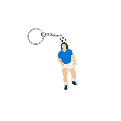 Llavero superacabado de 8 cm con Forma de Diego 10 Idea de Regalo para Aficionados del Nápoles y Fans de Maradona