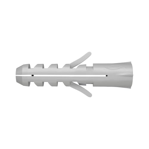 Image of fischer S6 Universal Wall Anchors for Concrete and Solid Masonry, 1 /4 inch x 1-3 /16 inch (6 x 30 mm), Rimless Nylon, Two-Direction Expansion - 100 Units