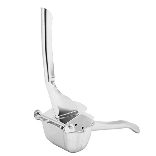 Exprimidor manual de acero inoxidable con acabado plateado de alta resistencia para cocina 7