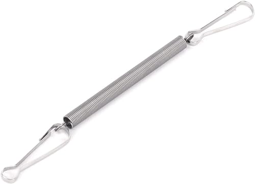 Image of Silver Replacement Springs with 2 Clips Stainless Steel 3.1 Inch Spring Fastening Water Drinking Bottle for Rabbit Hamster Water Bottle Spring Clip, Rabbit Pet Water Bottle Water Bottles