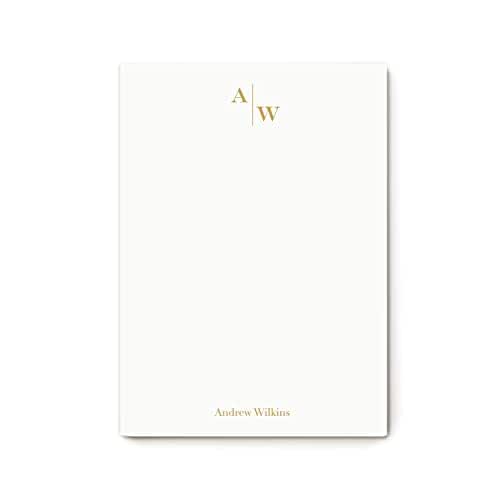 Custom Mens Monogrammed Notepads, Custom Stationary Notepad