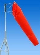 Safety Flag Nylon Airport Windsock, Orange, 8 inches x 40 inches