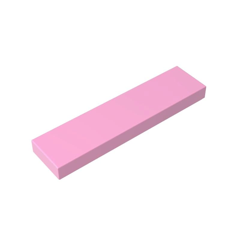 Gobricks 2431 Foundation Plate Tile 1x4 with Groove 50 Pieces GDS-563 Compatible with Lego Building Blocks Color:Bright Pink — image 1