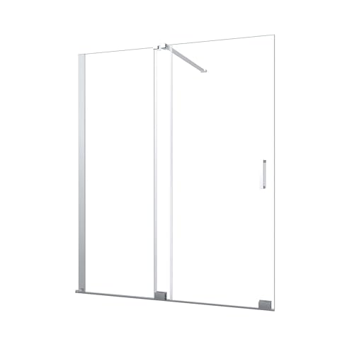 Paroi de douche type Walk-In verre 8 mm à porte coulissante réversible, hauteur 200 (126-130 cm h 200)