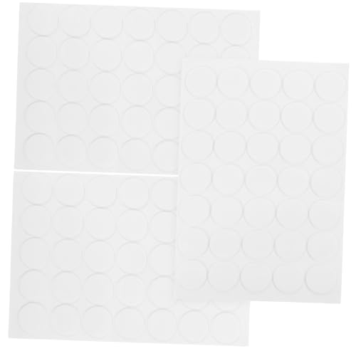 OSOLADY 3枚 超透明両面接着テープ 粒 丸型 はがせる粘着粒 壁面 家具 オフィス用 強力固定 接着残留なし 家と事務所向け多用途