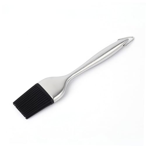SUPVOX Stainless Steel Bbq Brush Set 8in/12in Silicone Oil Basting Brush for Outdoor Grill Bbq Cleaner Tools