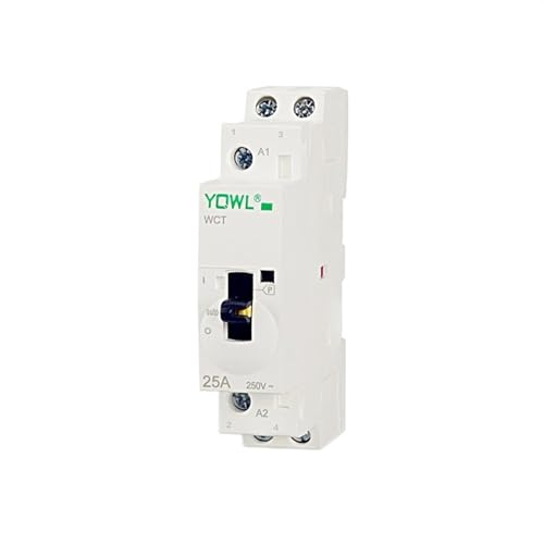 Contacteur AC modulaire 25A 2NO rail DIN avec commande manuelle - 2