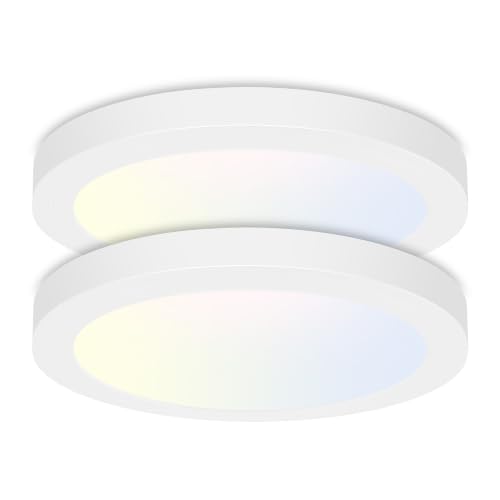 Image of hykolity 7Inch Selectable CCT LED Flush Mount Ceiling Light,1500LM,2 Pack