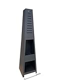 tepro Feuerstelle Bainbridge, schwarz, 36x36x150 cm