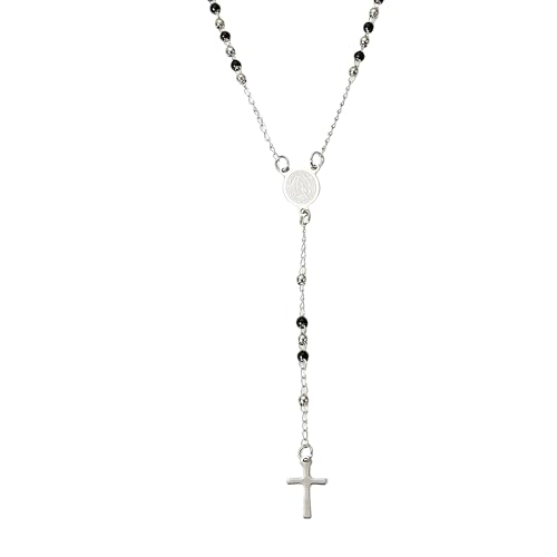 Collier Chapelet Religieux Argent 925 : cadeau idéal avec croix Marie