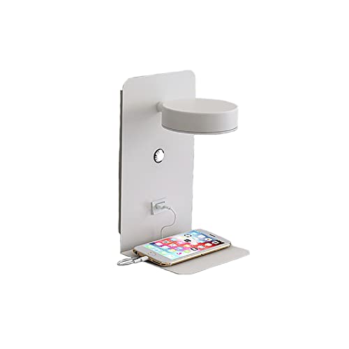 Applique murale décoloration blanche trois couleurs et port USB LED
