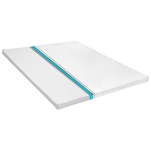 Colchón Toper, protector de colchón de 180 x 200 cm, espuma fría, perfil de huevo, 6 cm, suave, para cama con somier y sofá cama