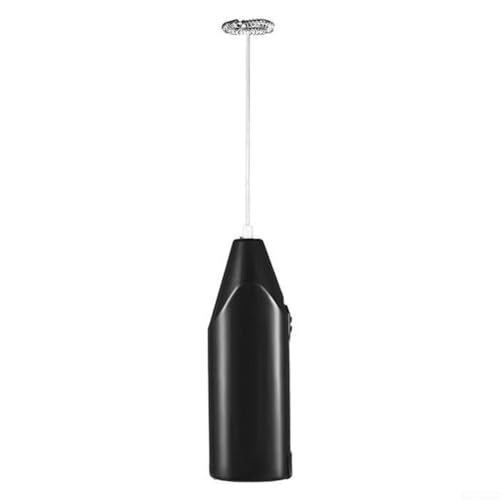 Batidor compacto de mano para una preparación eficiente de líquidos de huevo, espuma de leche y huevos al vapor sin batería integrada (negro)