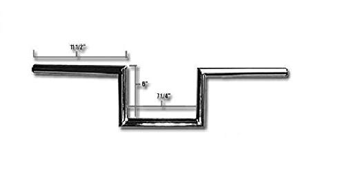 Jammer 'Z' Chrome 1" Handlebars 6" Rise + Wiring Dimples fits Harley-Davidson