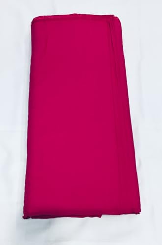 Image of BKRKJ Women's Rayon Cotton Unstitched Fabric by Meter for Sewing Suit Salwar Chudidar Patiyala Kurti Shirt Kameez Blouse Kurta Pyjama (Rani Pink, 1 Meter)