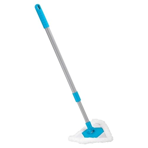 HOMESHOPA Microfibre Triangle Cleaning Mop Easy Cleaning Mop Extendable Handle 76-85cm Triangle Mop Cleans Kitchen Bathroom Floor Ceiling Sofa Corners Bed Bottom Multipurpose