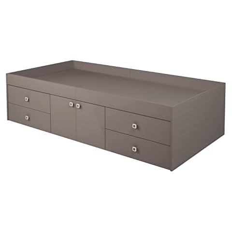 Multi Drawer 3ft Cabin Grey Storage 4 Drawer Single Bed 90 x 190cm (Grey) Cover