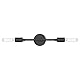 Klighten Spiegelleuchte Bad Spiegellampe Badezimmer Vintage E27 Wandleuchte 2 Flamming, Schwarz Metall Badlampe Wand Badleuchte Innen Wandlampe, Länge: 40cm/15.75zoll, Ohne Leuchtmittel