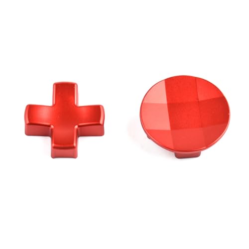 Image of 2 in 1 D-Pads for Xbox One Elite Series 1 Controller D-Pads for Xbox One Elite Series 2 Controller Stainless Steel D-Pads Replacement for Xbox Elite 2 Core Controller (Red)