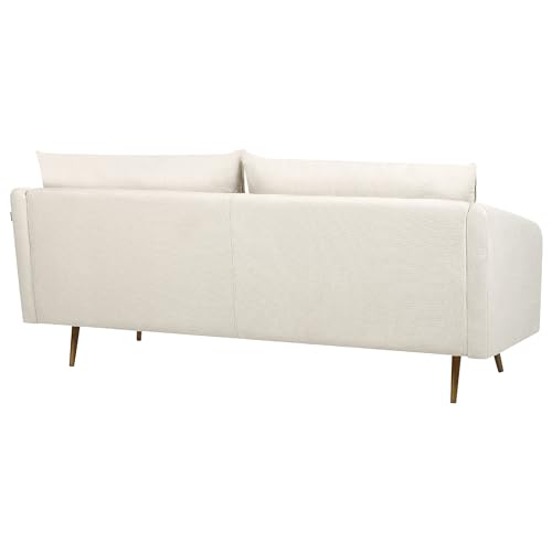 Modernes 3er Retro-Sofa aus Polyester in Beige Maura – Bild 6