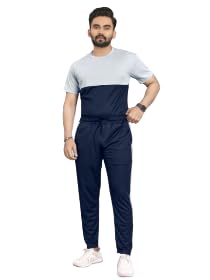 Cotton Blend Night Suit/Summer Suit for Men, Regular Fit Half Sleeves T-Shirt & Lower Set | Soft Cord-Set Track Suit for Boys | Ideal for Casual Outings, Gym, Workout, Sports-picture-27