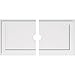 Ekena Millwork CMP38X19RE2-03000 Rectangle Architectural Grade PVC Contemporary, Two Piece Urethane Ceiling Medallions 38"W x 19"H x 3"ID x 13 1/4"C x 1"P