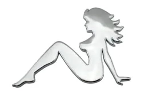 Image of VRT 3D Chrome Emblem Automotive Car, Bike Badges Logo Self Adhesive Sticker (Girl, Silver)