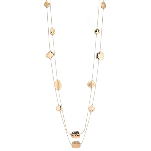 Noessla Long Gold Necklace for Women Long Beaded Chain Necklace Costume Jewelry Gifts for Women Trendy