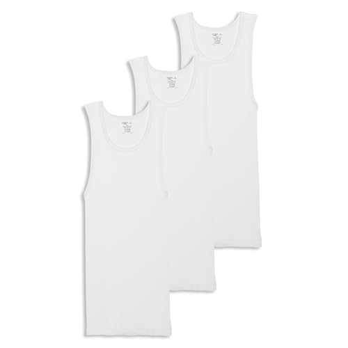 Jockey Men's Undershirt 100% Cotton Big Man A-Shirt Tank - 3 Pack