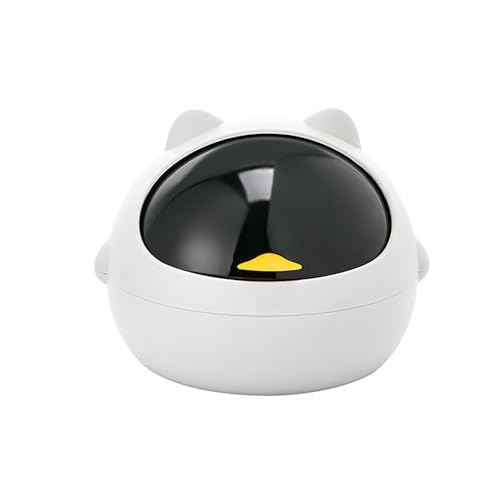 Small Desktop Trash Can with Lid, Countertop Compost Bin with Lid Small Garbage Can Countertop Wastebasket for Bathroom Office Kitchen Desk Car, Makeup Tabletop Trash Can Cute