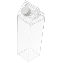1Pc Sealed Beverage Container Creative House Shaped Milk Bottle Transparent Design for Juices Milk Tea More for Home Outdoor Gym Office Use
