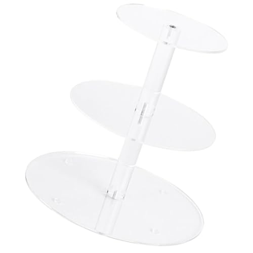 GRIRIW Acrylic Cake Stand 3 Tiered Serving Tray Wedding Decorations for Ceremony Cake Display Tea Party Platter Decorative Dessert Holder Convenient Cake Holder Cupcake Holder Transparent