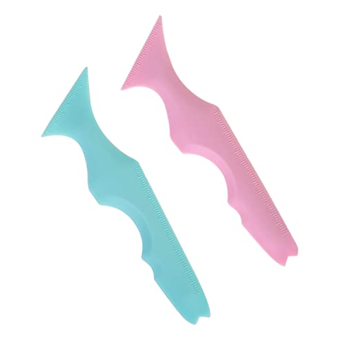 Ipetboom 2 Piezas Regla De Belleza De Silicona Delineador De Ojos Herramienta Plantilla Lápices Labiales Para Silicio Transatlántico Tapas Con Alas Lápiz De Ojos Ceja Frente Gel De Sílice