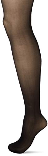 Wolford Individual 10 Tights For Women Sheer Shaping Pantyhose Reinforced Panty Shadow Toe Soft Waistband for All-Day Comfort Black Black X-Large