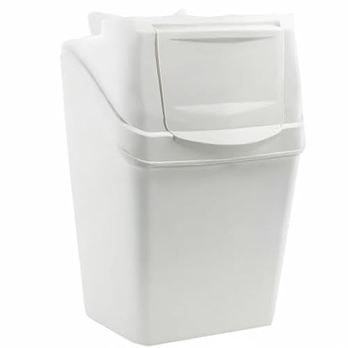 Prosperplast Set of 3 Recycling Bins, 60 Litres Total Capacity, Stackable White Containers, 3 x 20 Litres - Image 11