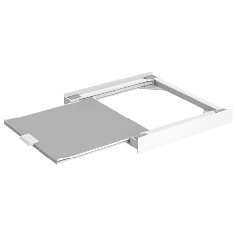 Meliconi Torre Evo L60, Universelles Zwischenbaurahmen für Trockner und Waschmaschine, Vormontiert, mit Abnehmbarem Holzboden, Sicherheitsgurt Inklusive, Tragfähigkeit: 250 kg, Weiß Cover