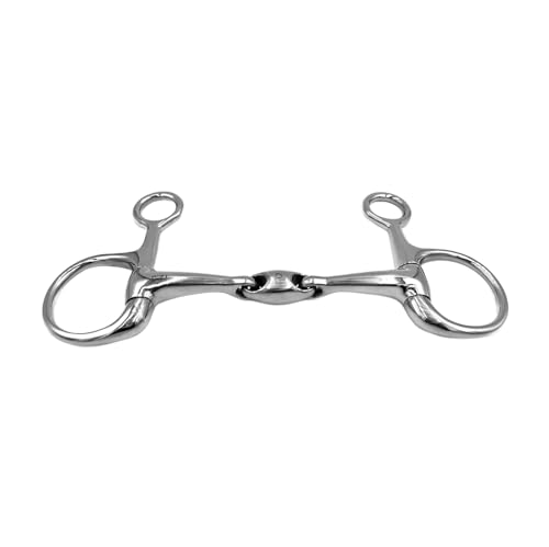 Equine Smile ES0092 Gebiss Baucher Trense Bauchergebiss Doppelt Gebrochen aus Edelstahl Gebissstärke 15 mm (12.5 cm)