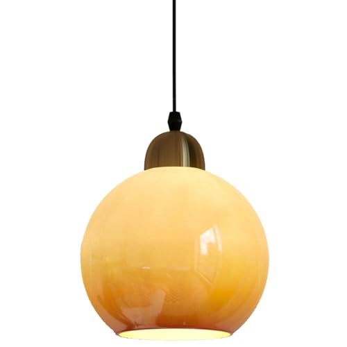 Lustre crème rétro japonais en verre dégradé pour suspension de chambre