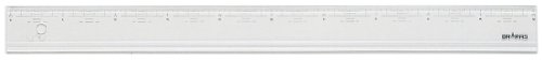 Règle transparente Dorapasu 15350 rainurée antibavure de 50cm pour traçage au stylo