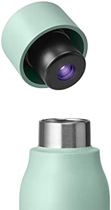 LARQ Bottle PureVis 17 oz - Self-Cleaning and Insulated Stainless Steel Water Bottle with UV Water Purifier and Award-winning Design | Reusable & Travel Friendly, Eucalyptus Green