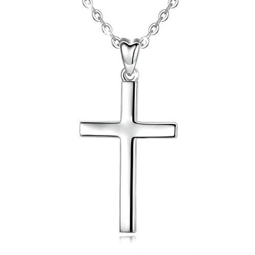 Collier croix en argent sterling massif et bijoux délicats durables