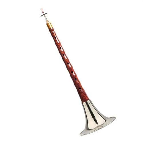 Suona Instrument Red Sandalwood Suona Musical Instrument Set For Beginners To Play Traditional Chinese Suona (Color : Silver, Size : E)